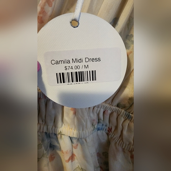 Storia Camila Floral Midi Dress Medium New with Tags - Picture 7 of 10